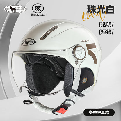 New national standard 3C certification electric car helmet motorcycle men and women summer sunscreen four seasons universal safety helmet