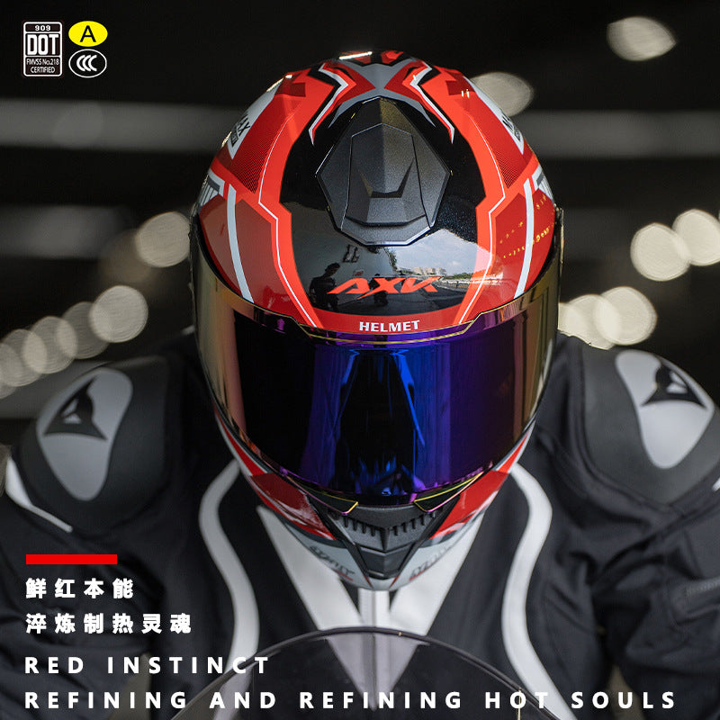 3C/Dot Certified Motorcycle Helmet Men's Four Seasons General Motorcycle Revealing Helmet Women's Electric Vehicle Winter Safety Helmet