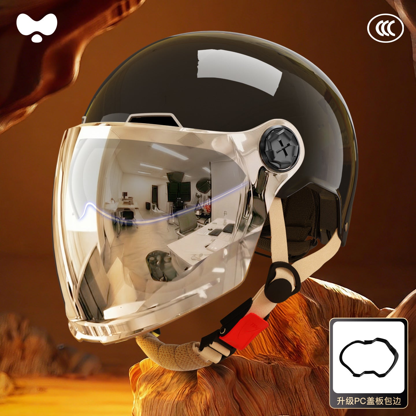 Electric Vehicle Helmet for Women, Sun Protection, 3C Certified, Suitable for All Seasons, Winter Warmth, Battery Motorcycle Safety Helmet for Men