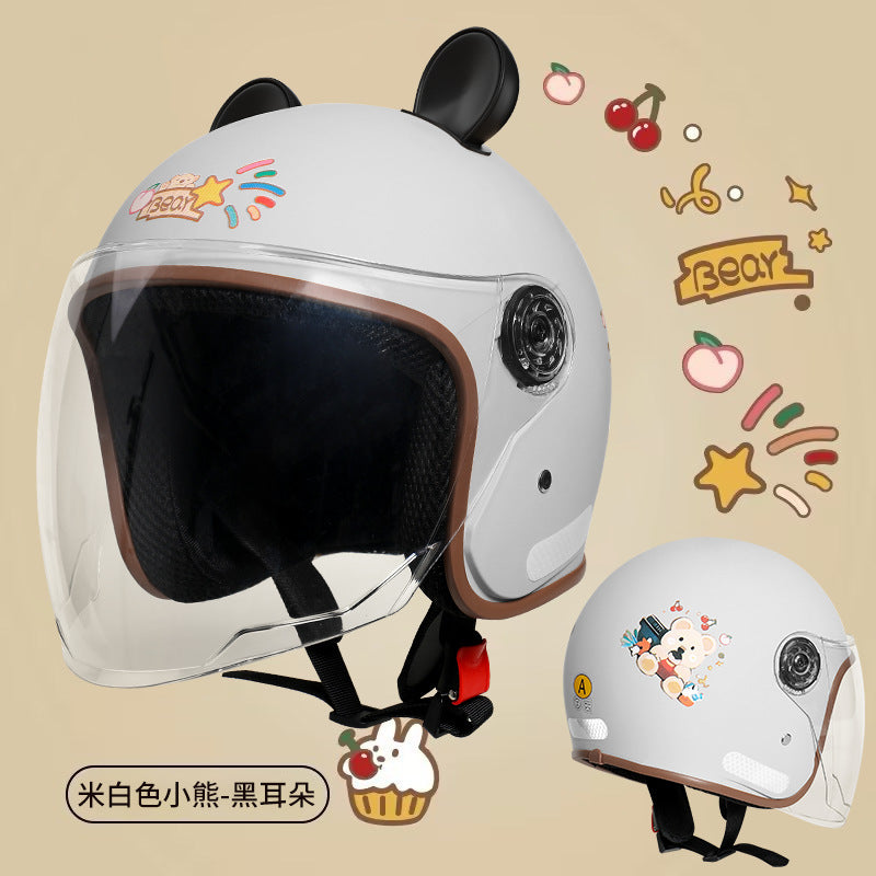 helmet 3c certification electric car men and women four seasons universal battery motorcycle safety helmet winter warm half helmet