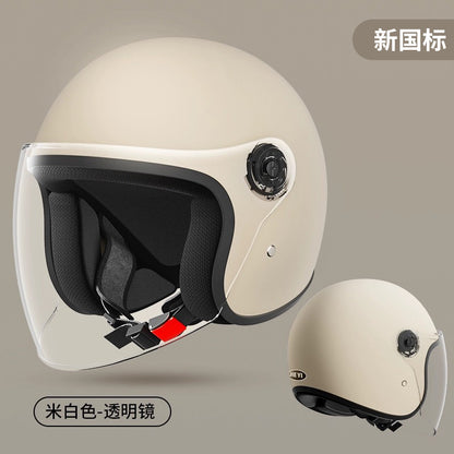 helmet 3c certification electric car men and women four seasons universal battery motorcycle safety helmet winter warm half helmet