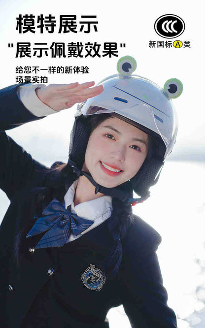 2025 new helmet electric car female cute new national standard 3C certification motorcycle hat summer