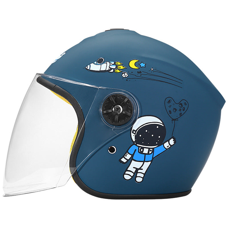 Motorcycle Helmet Electric Car Helmet Riding Safety Helmet Unisex Children's Half Helmet 505