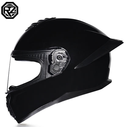 Orz3C Certified Motorcycle Helmet Men's and Women's Dual-Lens Full-Face Helmet Summer Personalized Tail Bluetooth Semi-Full Coverage