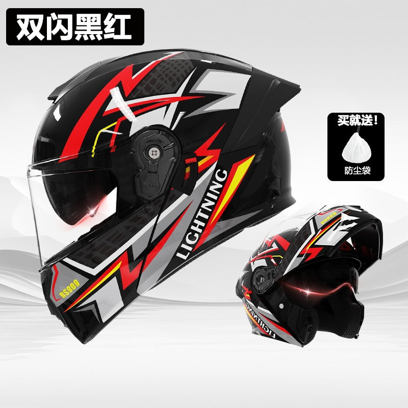 Foreign Trade Motorcycle Helmet Men's Face Helmet Four Seasons Universal Electric Vehicle Women's Motorcycle Half Helmet Winter Warm Safety Helmet