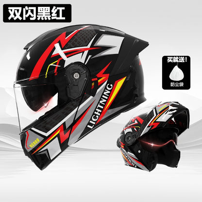 Foreign Trade Motorcycle Helmet Men's Face Helmet Four Seasons Universal Electric Vehicle Women's Motorcycle Half Helmet Winter Warm Safety Helmet