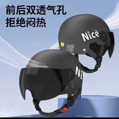 New National Standard 3C Certified Electric Vehicle Helmet for Men and Women, Summer Sun Protection Motorcycle Safety Helmet, Lightweight Half Helmet, Now Available from the Manufacturer