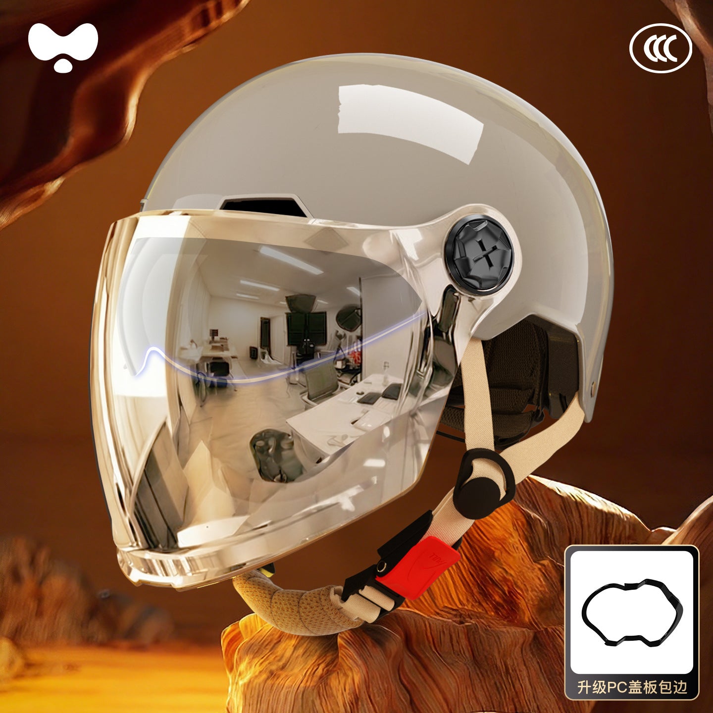 Electric Vehicle Helmet for Women, Sun Protection, 3C Certified, Suitable for All Seasons, Winter Warmth, Battery Motorcycle Safety Helmet for Men