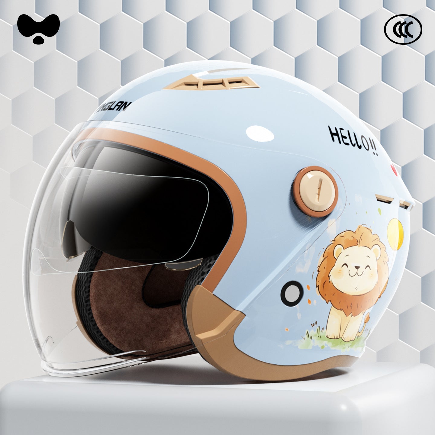 Helmet for Electric Scooter, Women'S, 3C Certified, Suitable for All Seasons, Cute, Winter Warm, Battery Motorcycle Full-Face Helmet, Men's