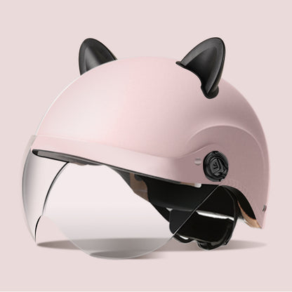 3C certification electric car helmet unisex windproof half helmet summer sun protection portable battery car safety helmet