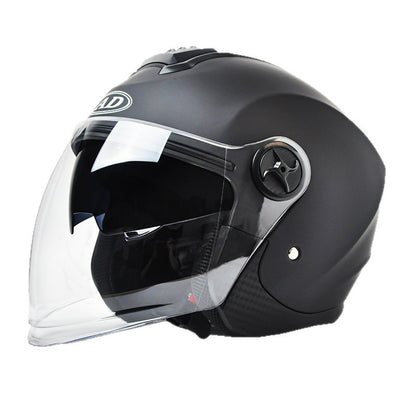 Foreign Trade Specializes in Electric Vehicle Helmets for Men and Women, Universal Motorcycle Ad Half Helmets for All Seasons, Autumn and Winter Warm Safety Helmets