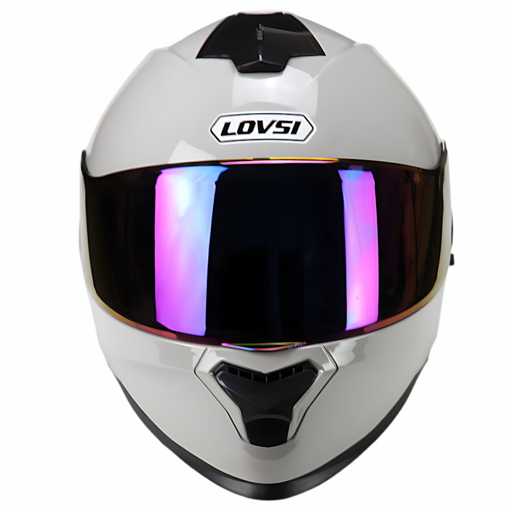 Motorcycle Helmet Dot Certified Men's Motorcycle Full-Face Helmet Men's and Women's All-Season Dual-Lens Winter Cycling Helmet