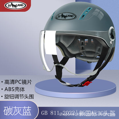 3C certified electric motorcycle helmet summer sun protection Cycling men and women battery half helmet Four Seasons universal helmet