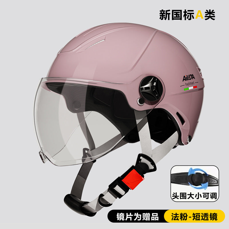 New National Standard 3C Certified Electric Vehicle Helmet Summer Sun Protection Motorcycle Helmet All-Season Universal Half Helmet Lightweight