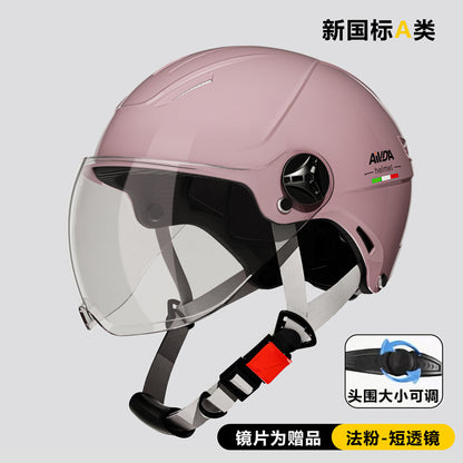 New National Standard 3C Certified Electric Vehicle Helmet Summer Sun Protection Motorcycle Helmet All-Season Universal Half Helmet Lightweight