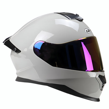 Motorcycle Helmet Dot Certified Men's Motorcycle Full-Face Helmet Men's and Women's All-Season Dual-Lens Winter Cycling Helmet