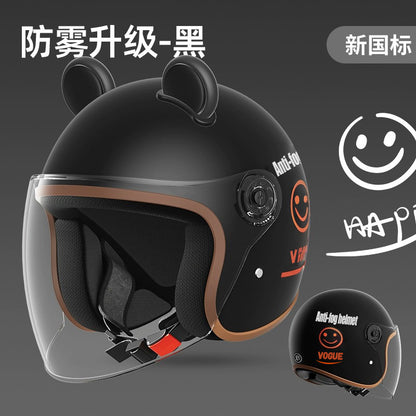 helmet 3c certification electric car men and women four seasons universal battery motorcycle safety helmet winter warm half helmet