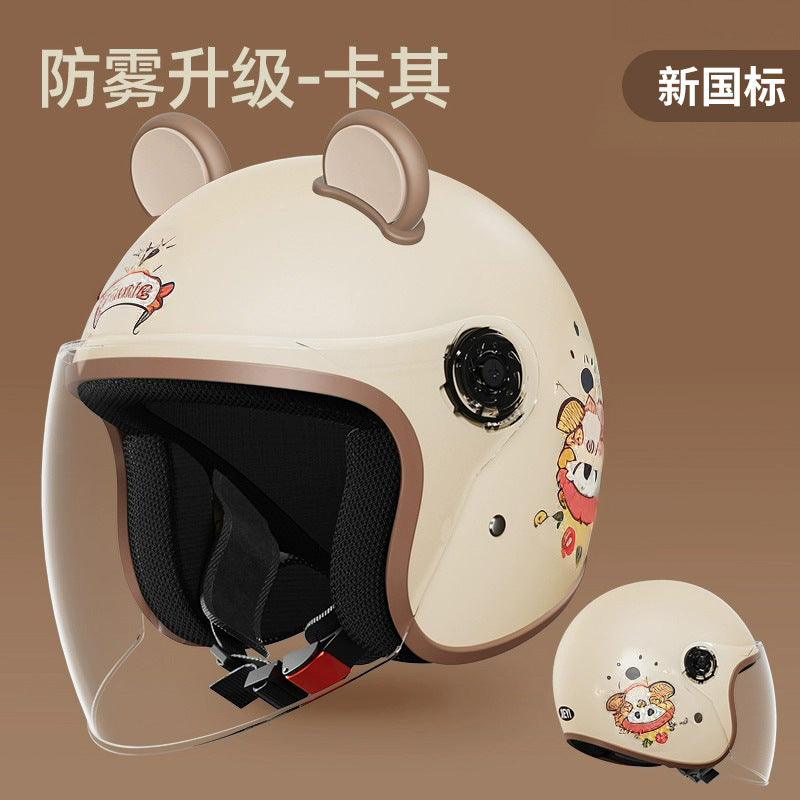 helmet 3c certification electric car men and women four seasons universal battery motorcycle safety helmet winter warm half helmet