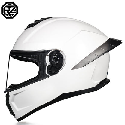 Orz3C Certified Motorcycle Helmet Men's and Women's Dual-Lens Full-Face Helmet Summer Personalized Tail Bluetooth Semi-Full Coverage