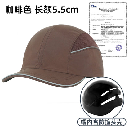 Ce Certified Lightweight Safety Helmet Cross-Border Anti-Collision Hat Protective Workshop Hat Breathable Quick-Drying Anti-Collision Baseball Cap