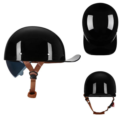 Jiarui Cross-Border Retro Electric Scooter Motorcycle Helmet for Men and Women, Small Helmet for Electric Vehicles, Baseball Cap, Safety Helmet