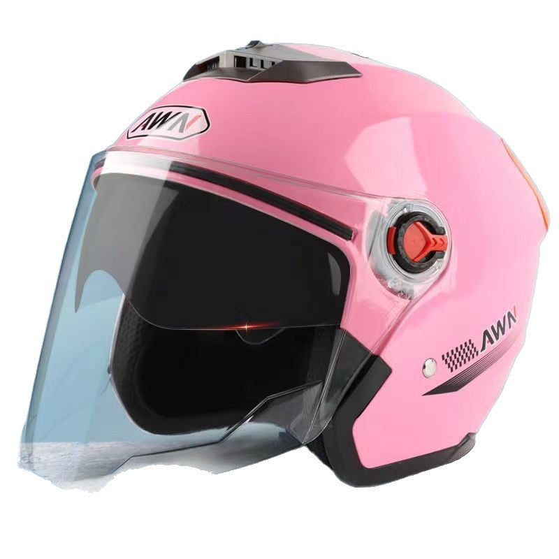 ABS material helmet HD anti-fog helmet motorcycle helmet men and women electric car helmet thickened warm cap