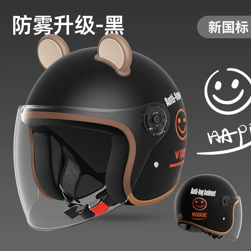 helmet 3c certification electric car men and women four seasons universal battery motorcycle safety helmet winter warm half helmet