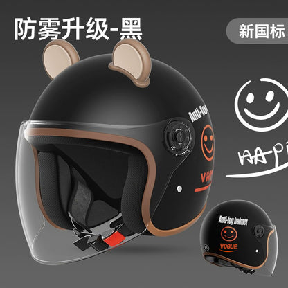 helmet 3c certification electric car men and women four seasons universal battery motorcycle safety helmet winter warm half helmet
