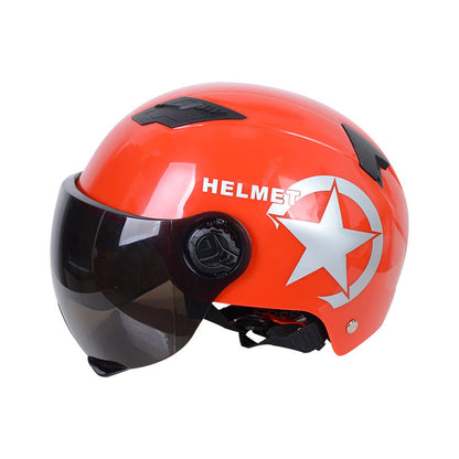 Harley Helmets Printing Advertising Helmets Four Seasons Sunscreen Helmets Thickened Men's and Women's Half Helmets Motorcycle Electric Vehicle Helmets