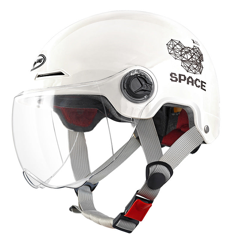 3C Certified Summer Electric Vehicle Motorcycle Helmet for Men and Women, Battery Vehicle, Universal Summer Half Helmet for All Seasons