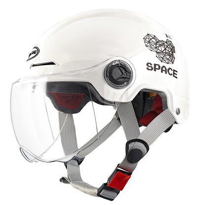 3C Certified Summer Electric Vehicle Motorcycle Helmet for Men and Women, Battery Vehicle, Universal Summer Half Helmet for All Seasons