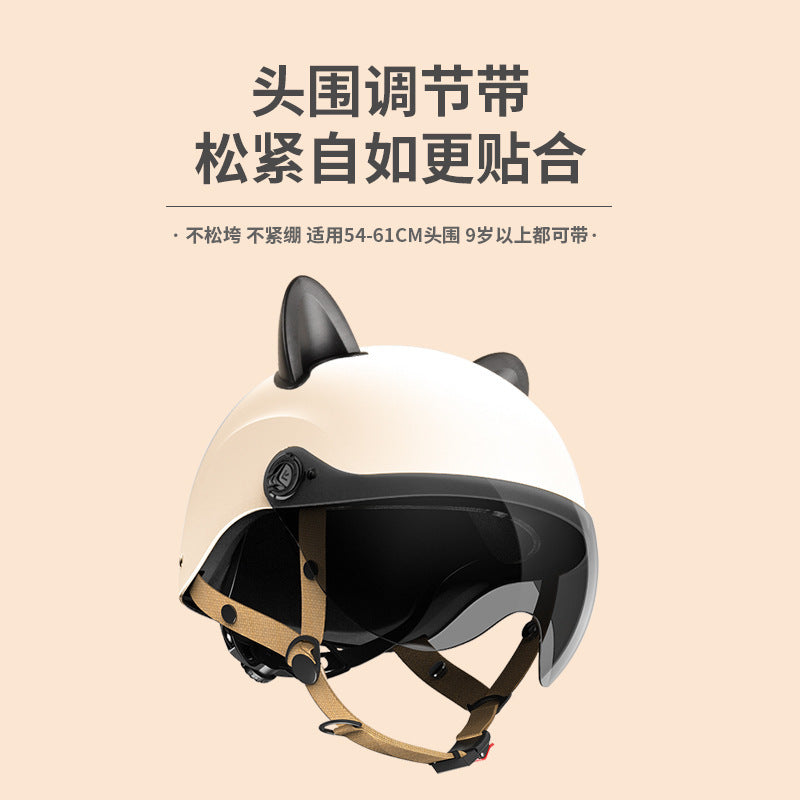 3C certification electric car helmet unisex windproof half helmet summer sun protection portable battery car safety helmet