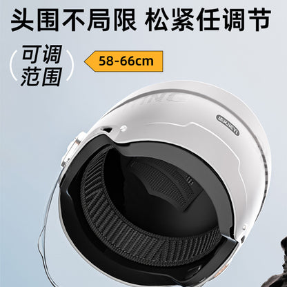 3C Certified Large Electric Car Helmet Men's Four Seasons Universal Helmet Battery Motorcycle plus size Half Helmet Summer Helmet for Women