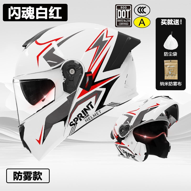 3C/Dot Certified Motorcycle Helmet Men's Four Seasons General Motorcycle Revealing Helmet Women's Electric Vehicle Winter Safety Helmet