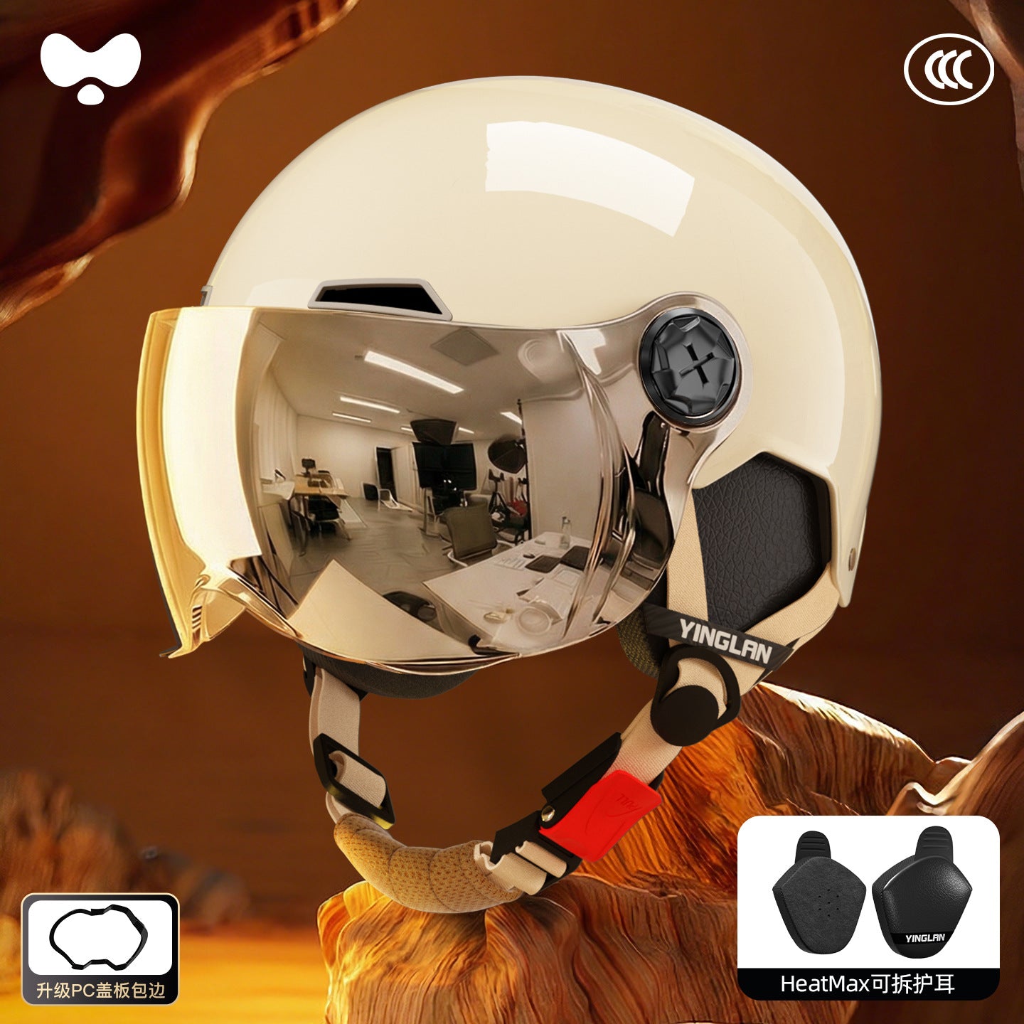 Electric Vehicle Helmet for Women, Sun Protection, 3C Certified, Suitable for All Seasons, Winter Warmth, Battery Motorcycle Safety Helmet for Men