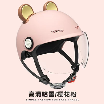 Ad Factory 3C Certified Electric Vehicle Helmet Men's and Women's Couple Helmet All-Season Motorcycle Summer Sun Protection Half Helmet