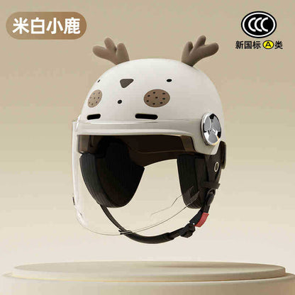 2025 new helmet electric car female cute new national standard 3C certification motorcycle hat summer