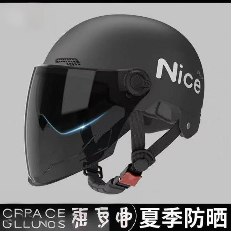 New National Standard 3C Certified Electric Vehicle Helmet for Men and Women, Summer Sun Protection Motorcycle Safety Helmet, Lightweight Half Helmet, Now Available from the Manufacturer