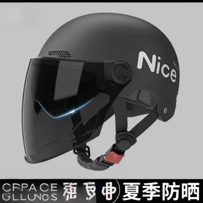 New National Standard 3C Certified Electric Vehicle Helmet for Men and Women, Summer Sun Protection Motorcycle Safety Helmet, Lightweight Half Helmet, Now Available from the Manufacturer