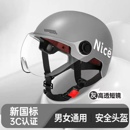 New National Standard 3C Certified Electric Vehicle Helmet for Men and Women, Summer Sun Protection Motorcycle Safety Helmet, Lightweight Half Helmet, Now Available from the Manufacturer