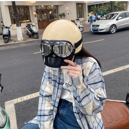 Factory Outlet GB 3C Harley Retro Half Helmet Lightweight Summer Electric Vehicle Helmet Safety Helmet Unisex