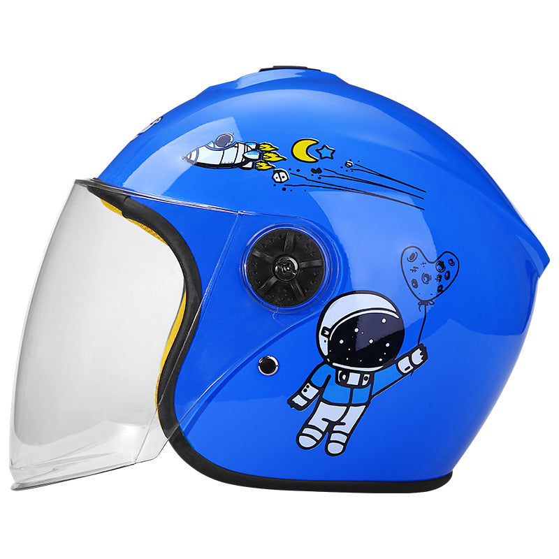 Motorcycle Helmet Electric Car Helmet Riding Safety Helmet Unisex Children's Half Helmet 505