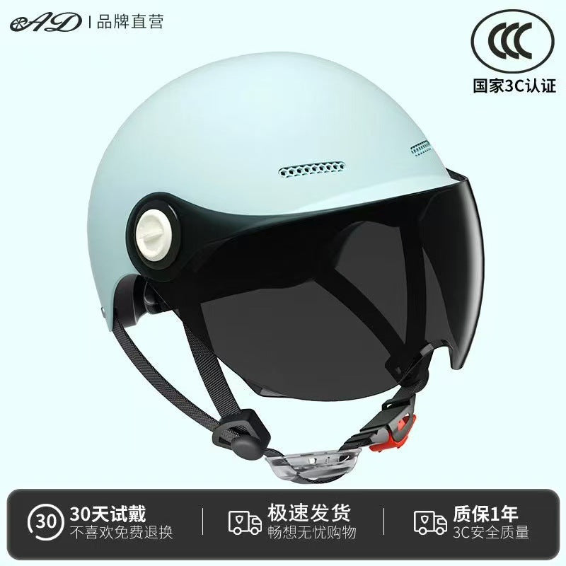 Ad3C Certified Electric Vehicle Helmet Summer Women's Popular Men's Safety Helmet Half Helmet Wholesale New National Standard Sun Protection Popular Model