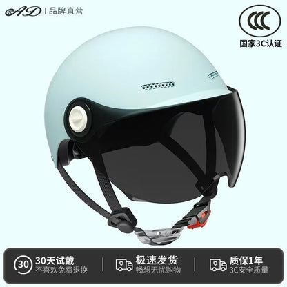 Ad3C Certified Electric Vehicle Helmet Summer Women's Popular Men's Safety Helmet Half Helmet Wholesale New National Standard Sun Protection Popular Model