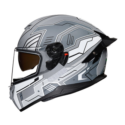 New National Standard 3C/Dot Certified Motorcycle Helmet Dual Lens with Bluetooth Headset Glasses Slot Full Face Motorcycle Helmet