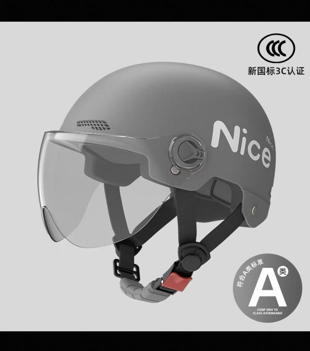New National Standard 3C Certified Electric Vehicle Helmet for Men, Summer, Women's Battery Motorcycle Half Helmet, Lightweight Anti-Collision Helmet