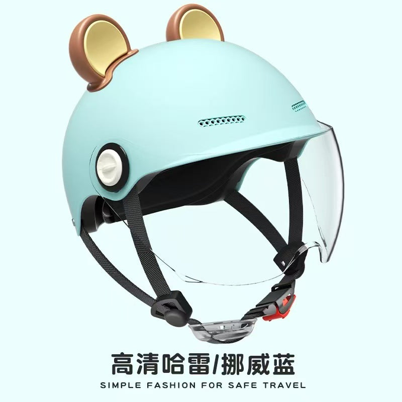 Ad Factory 3C Certified Electric Vehicle Helmet Men's and Women's Couple Helmet All-Season Motorcycle Summer Sun Protection Half Helmet