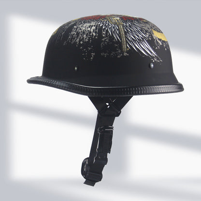 Cross-Border Exclusive Dot German-Style Soldier Helmet, Vintage Helmet, Scooter Cruiser Half Helmet, Unisex, Dot Certified
