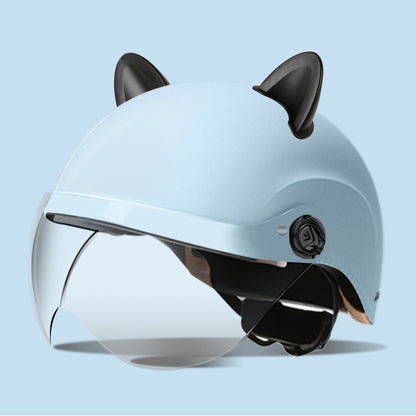 3C certification electric car helmet unisex windproof half helmet summer sun protection portable battery car safety helmet