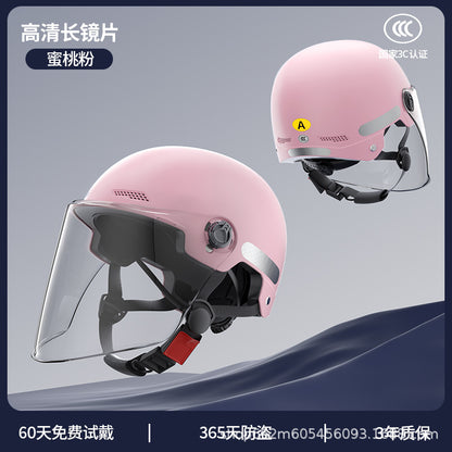 New National Standard 3C Certified Electric Vehicle Helmet for Men and Women in Summer, Lightweight Anti-Collision Half Helmet for Electric Scooters and Motorcycles